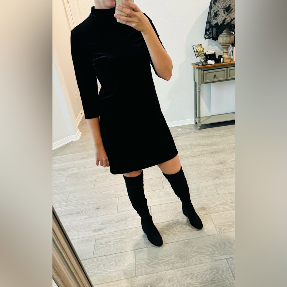 Velvet Black Mod Dress